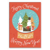 Numéro De Table Joyeux Noël Bonne année (Dos)