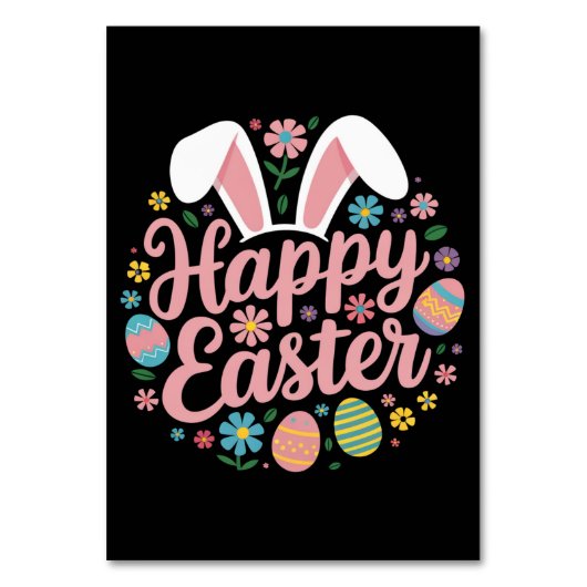 Numéro De Table Joyeux Sayings de Pâques Oeuf Bunny (Par défaut)