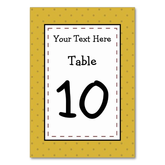 Numéro De Table Joyeux Temps de Fête de la Pomme de Terre (Par défaut)