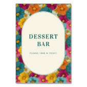 Numéro De Table Joyful Floral Dessert Bar Sign (Dos)