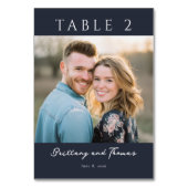 Numéro De Table Joyful Navy Classic Photo (Dos)