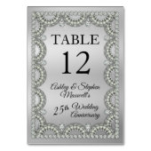 Numéro De Table Jubilé de diamant 25e anniversaire de mariage (Dos)