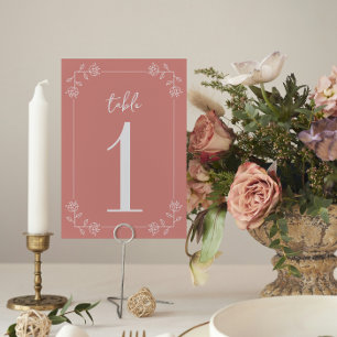 Numéro De Table Juliette Frame   Couleurs courbes   Mariage