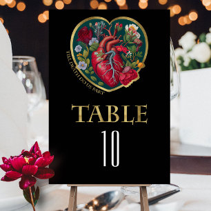 Numéro De Table Jusqu'à ce que la mort nous sépare Gothique Cœur O
