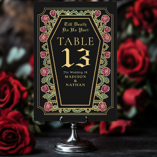 Numéro De Table Jusqu'à la mort faisons-nous partie Rose noir Mari