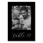 Numéro De Table Juste Marié Couple Black Photo Mariage (Dos)