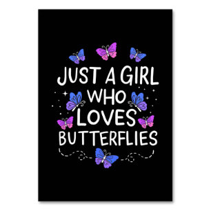 Numéro De Table Juste Une Fille Qui Aime Le Papillon