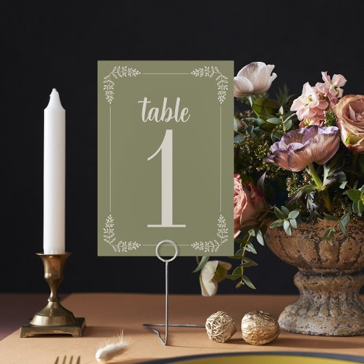 Numéro De Table Katherine Frame | Couleurs courbes | Mariage
