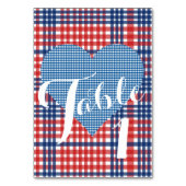 Numéro De Table Kitsch Pays Rouge Blanc Bleu Barbecue Party (Dos)