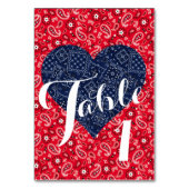 Numéro De Table Kitsch Red & Blue Mariage campagnard Party (Par défaut)