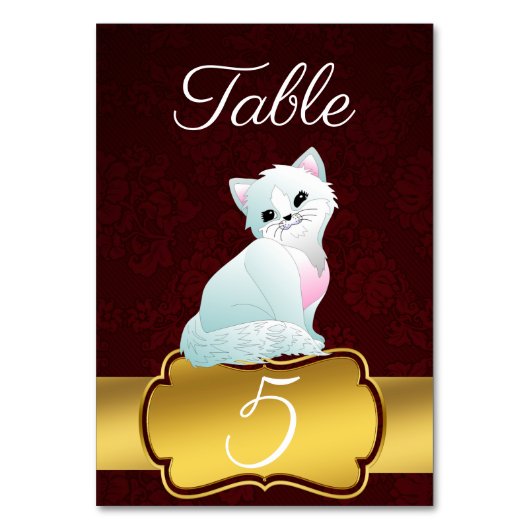 Numéro De Table Kitty blanc (Par défaut)