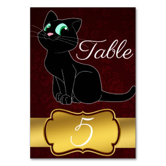 Numéro De Table Kitty noir