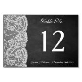 Numéro De Table La collection Chalkboard & Lace (Dos)
