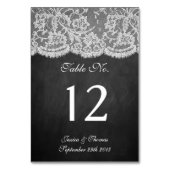 Numéro De Table La collection Chalkboard & Lace (Dos)