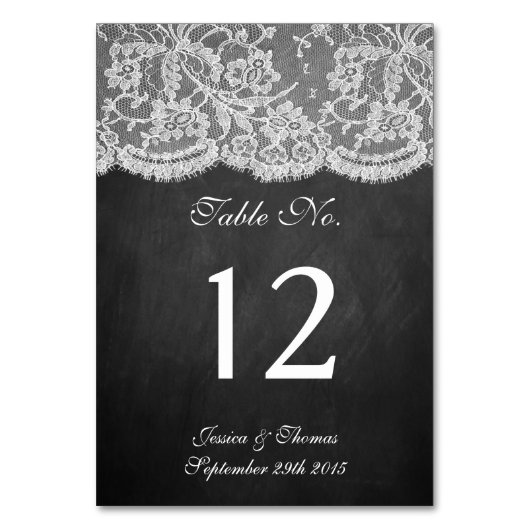 Numéro De Table La collection Chalkboard & Lace (Par défaut)