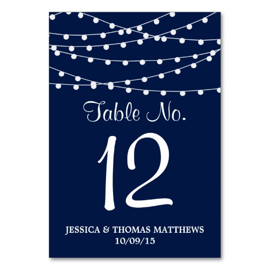 Numéro De Table La Collection de Mariage Guirlandes Lumineuses sur (Par défaut)