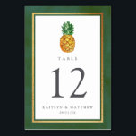 Numéro De Table La collection de Mariages d'ananas tropicaux<br><div class="desc">Célébrez dans le style avec ces cartes de numéro de table mariages design et très tendance. Ce design est facile à personnaliser avec votre libellé d'événement spécial et vos invités seront ravis quand ils verront ces numéros de table fabuleux. *** COMMENT COMMANDER *** S'il vous plaît customiser et ajouter chaque...</div>