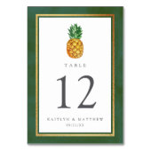 Numéro De Table La collection de Mariages d'ananas tropicaux (Dos)