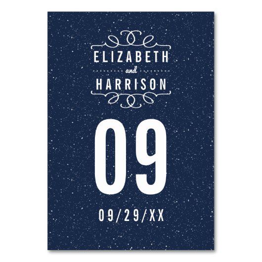 Numéro De Table La collection de Mariages de nuit étoilée (Par défaut)