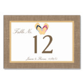 Numéro De Table La collection de Mariages Flip Flop Sand Beach Bur (Dos)