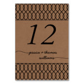 Numéro De Table La collection de Mariages Whimsical Kraft moderne (Dos)