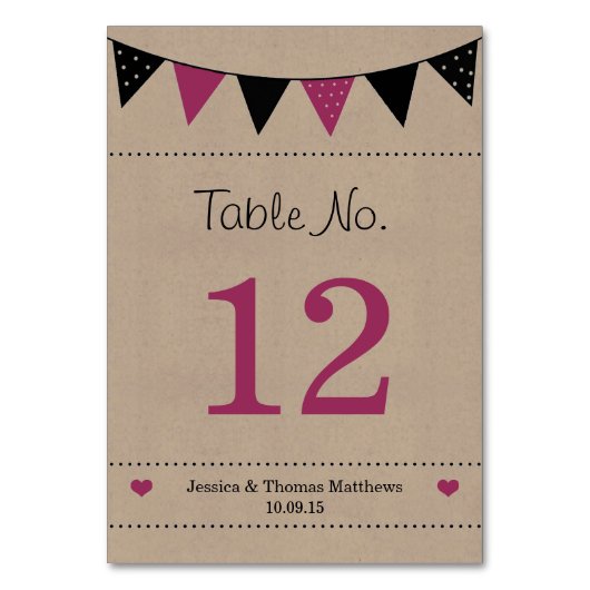 Numéro De Table La collection moderne de Mariages à bascule rose (Par défaut)