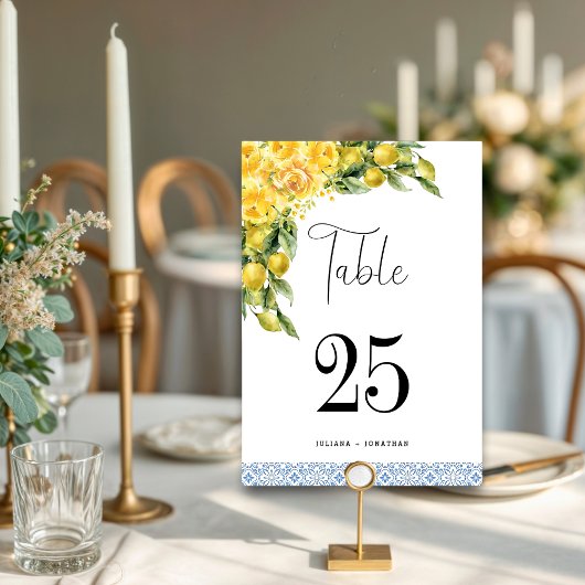 Numéro De Table La Dolce Vita - Mariage méditerranéen