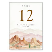 Numéro De Table La gamme de mariage du désert à l'aquarelle - (Par défaut)