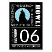 Numéro De Table La Lune bleue, fête d'Halloween (Dos)