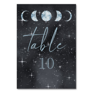 Numéro De Table La Lune de nuit étoilée Phases céleste
