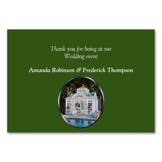 Numéro De Table La serre victorienne (Dos)