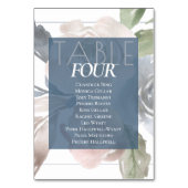 Numéro De Table Lac Misty | Beau Doux Dusty Nom Floral (Dos)