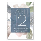 Numéro De Table Lac Misty | Jolie Douce Douce Doux Ardoise Florale (Par défaut)