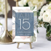 Numéro De Table Lac Misty | Jolie Douce Douce Doux Ardoise Florale