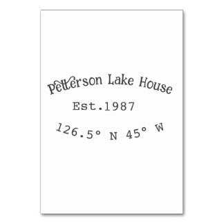 Numéro De Table Lake house et. Date année coordonnées personnalisé
