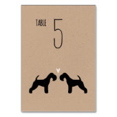 Numéro De Table Lakeland Terrier Silhouettes Réception de mariage (Dos)