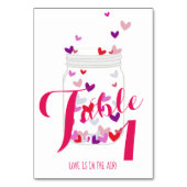 Numéro De Table L'Amour Des Coeurs De Bonbons De Mariée Est Dans L (Par défaut)