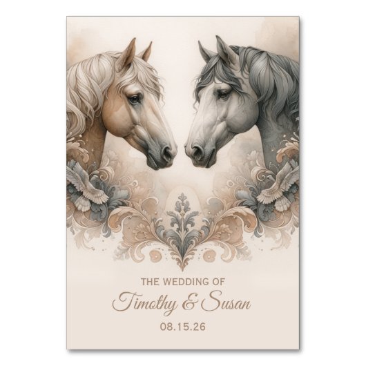 Numéro De Table L'amour pour le Mariage des chevaux (Par défaut)