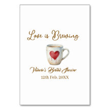 L'amour se prépare tasse à café blanche cœur douch