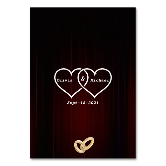 Numéro De Table Lampes (Dos)