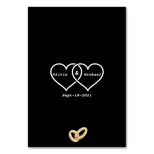 Numéro De Table Lampes (Dos)