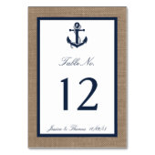 Numéro De Table L'Ancre De La Marine Sur La Collection De Mariages (Par défaut)