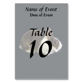 Numéro De Table Lapin néerlandais Brown et blanc (Dos)