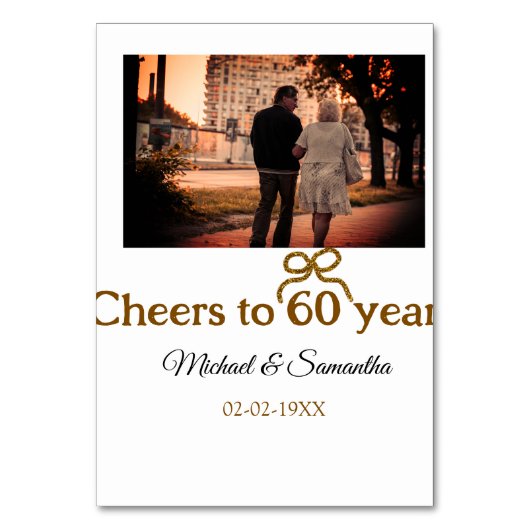 Numéro De Table L'arc d'or applaudit à 60 ans de mariage (Par défaut)