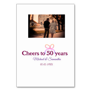 Numéro De Table L'arc rose applaudit à 50 ans de mariage