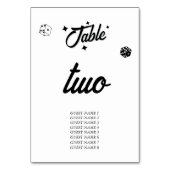 Numéro De Table Las Vegas Casino Destination Mariage Noir Blanc (Dos)