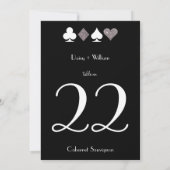 Numéro de table Las Vegas pailleté argent faux noi (Dos)