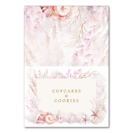 Numéro De Table Lavande Douce Bleue Océan Étiquettes alimentaires  (Par défaut)