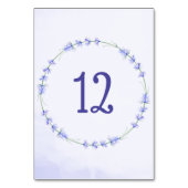 Numéro De Table Lavande Florale Wreath Aquarelle Numéro de tableau (Dos)