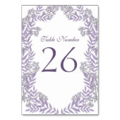 Numéro De Table Lavande violet Mariage Vintage Botanique (Par défaut)